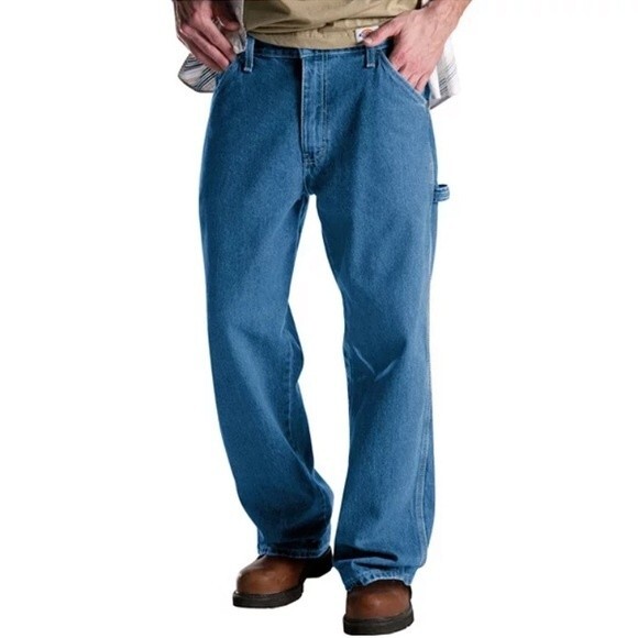 Dickies Other - Dickies Men's Blue Denim Medium Wash Relaxed fit Carpenter Jeans Size 44 X 30